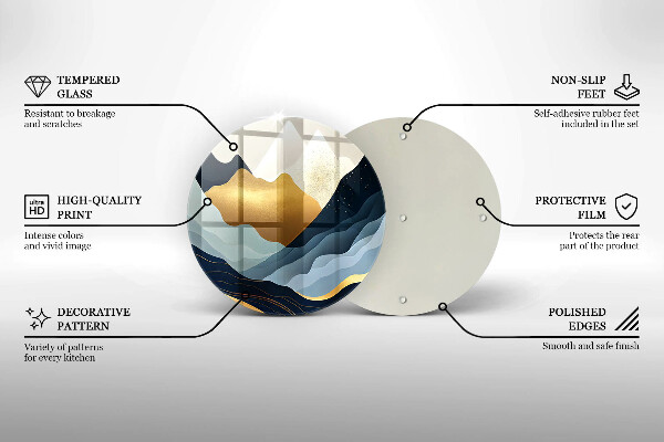 Protection plaque induction Montagnes abstraites