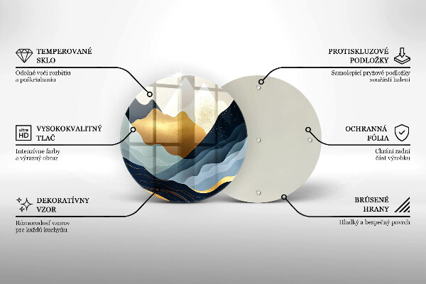 Protection plaque induction Montagnes abstraites