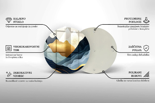 Protection plaque induction Montagnes abstraites