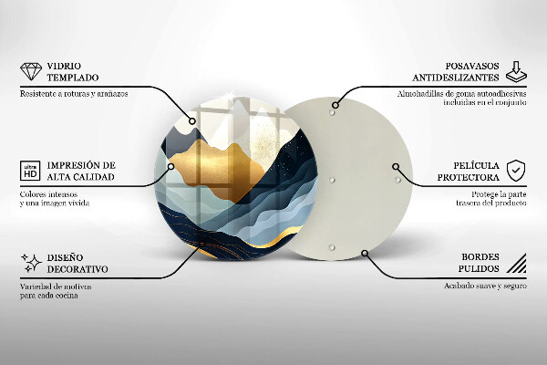 Protection plaque induction Montagnes abstraites