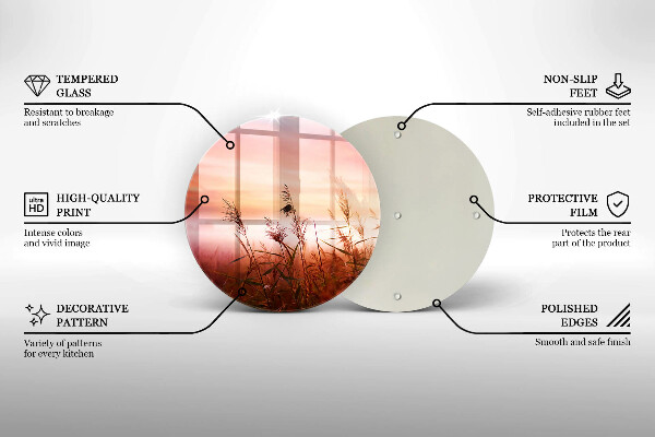 Protection plaque induction Paysage de champs d'herbe