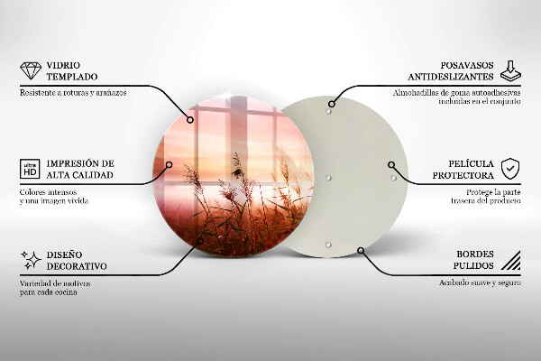 Protection plaque induction Paysage de champs d'herbe