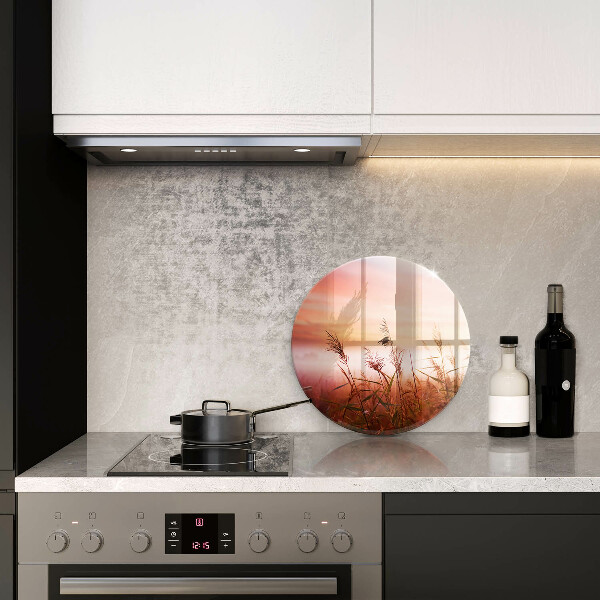 Protection plaque induction Paysage de champs d'herbe