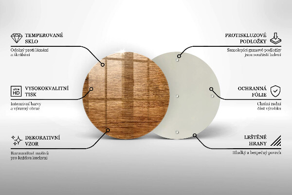 Protection plaque induction Texture de planche de bois