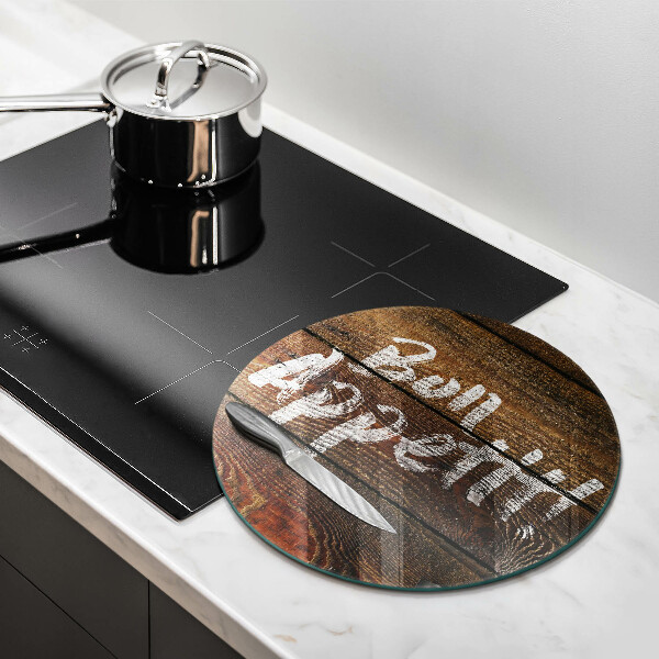 Protection plaque induction Panneaux d'inscription Bon appetit