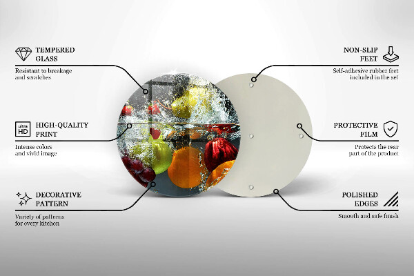 Protection plaque induction Fruits juteux dans l'eau