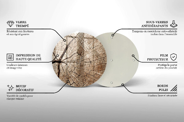 Protection plaque induction Coupe transversale d'un arbre
