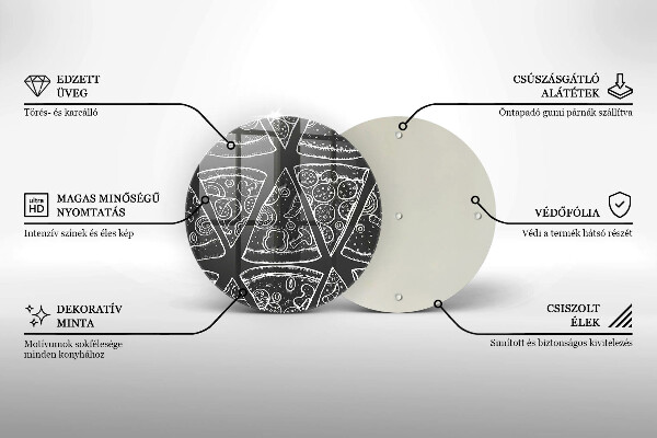 Protection plaque induction Illustration de pizza