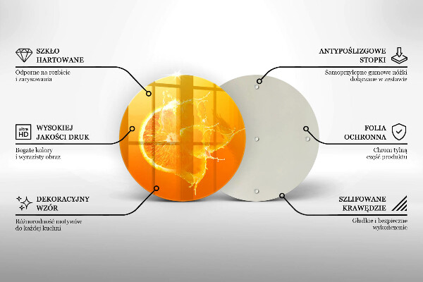 Protection plaque induction Fruit orange juteux