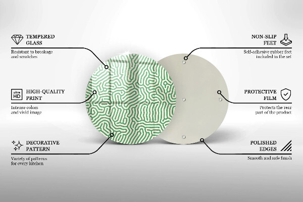 Protection plaque induction Lignes abstraites
