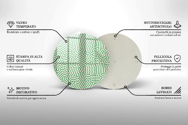 Protection plaque induction Lignes abstraites