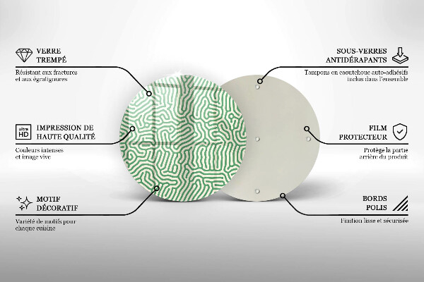 Protection plaque induction Lignes abstraites
