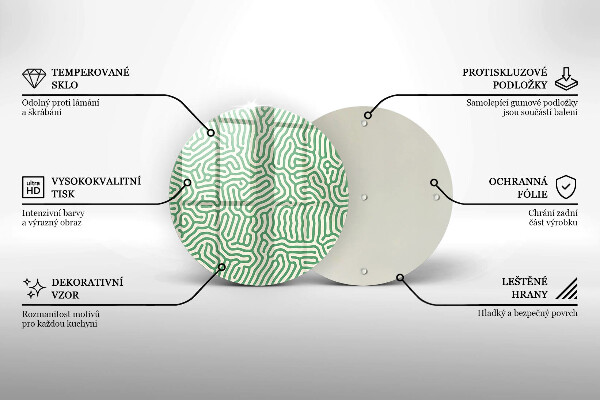 Protection plaque induction Lignes abstraites