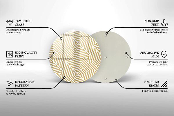 Protection plaque induction Lignes géométriques