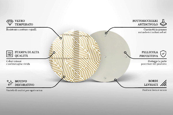 Protection plaque induction Lignes géométriques