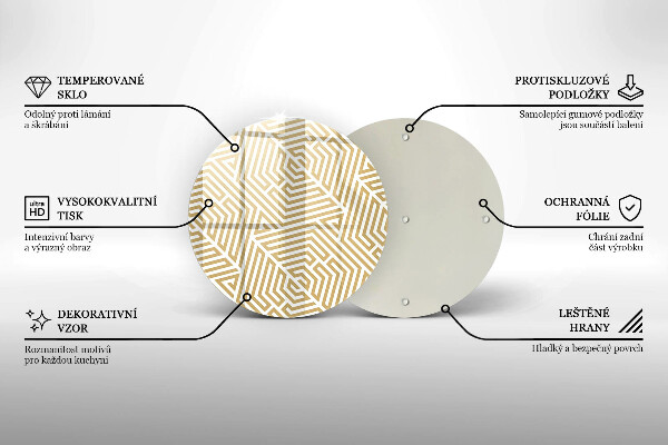 Protection plaque induction Lignes géométriques