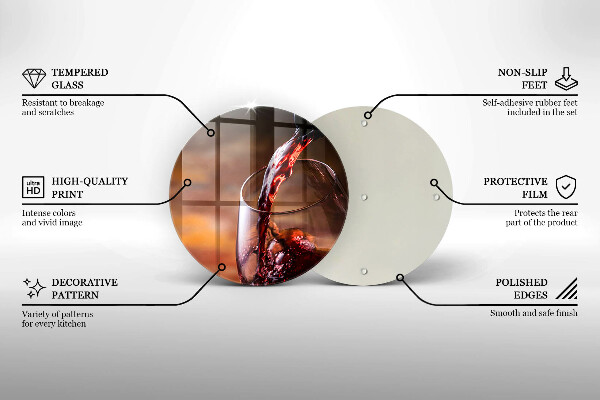 Protection plaque induction Du vin rouge et un verre