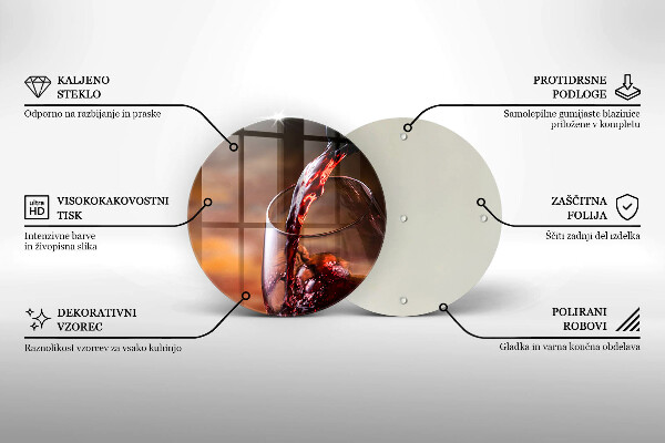 Protection plaque induction Du vin rouge et un verre