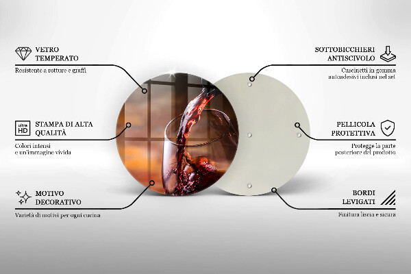 Protection plaque induction Du vin rouge et un verre