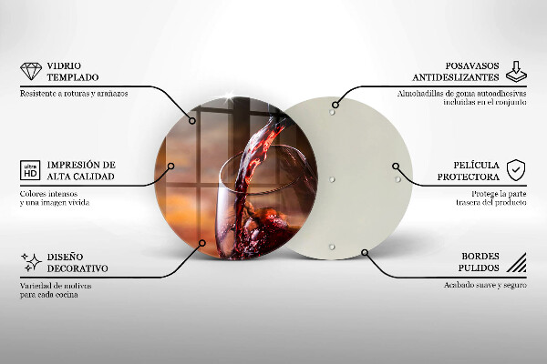 Protection plaque induction Du vin rouge et un verre