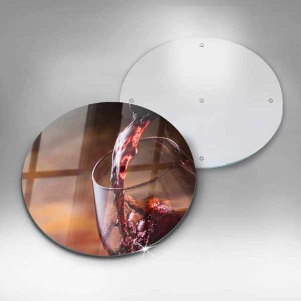 Protection plaque induction Du vin rouge et un verre