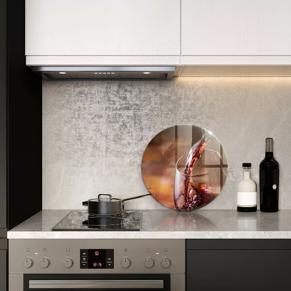 Protection plaque induction Du vin rouge et un verre