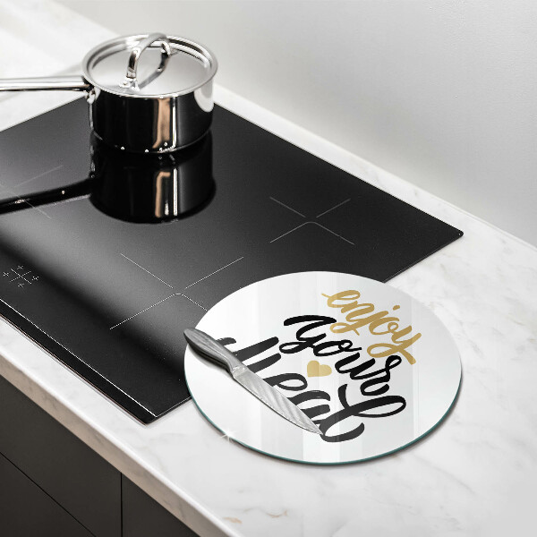 Protection plaque induction Inscription Enjoy your meal