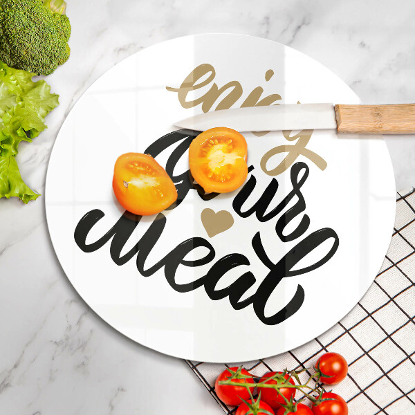 Protection plaque induction Inscription Enjoy your meal