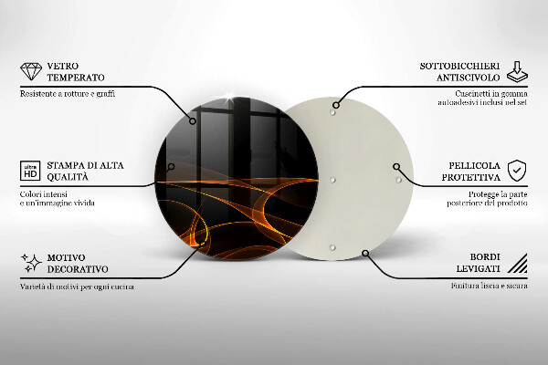 Protection plaque induction Lignes abstraites