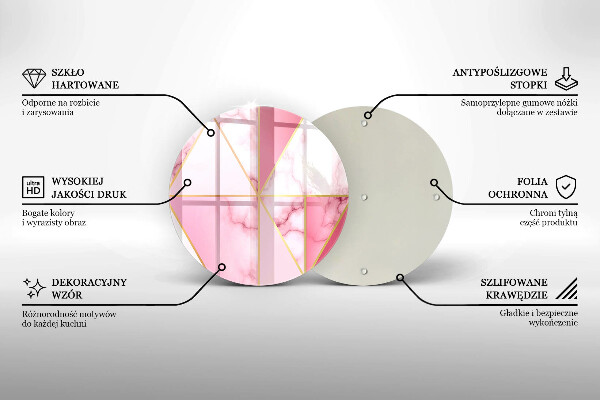 Protection plaque induction Marbre géométrique