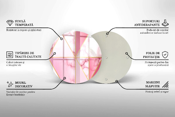 Protection plaque induction Marbre géométrique