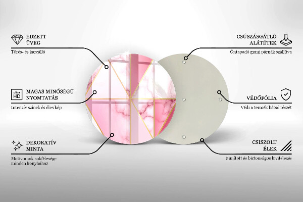 Protection plaque induction Marbre géométrique