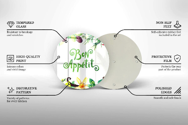 Protection plaque induction Inscription Bon Appetit