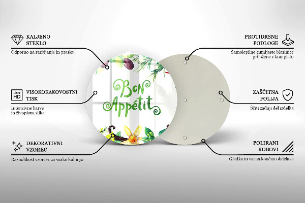 Protection plaque induction Inscription Bon Appetit