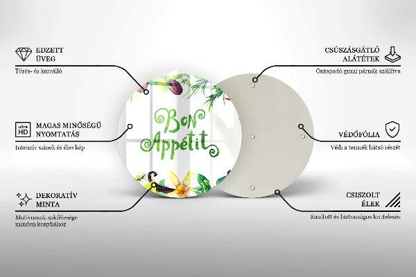 Protection plaque induction Inscription Bon Appetit