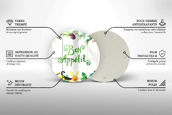 Protection plaque induction Inscription Bon Appetit