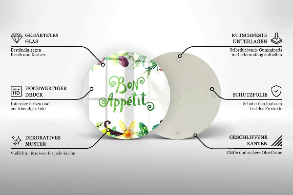 Protection plaque induction Inscription Bon Appetit