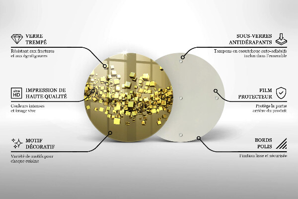 Protection plaque induction Géométrie 3D abstraite