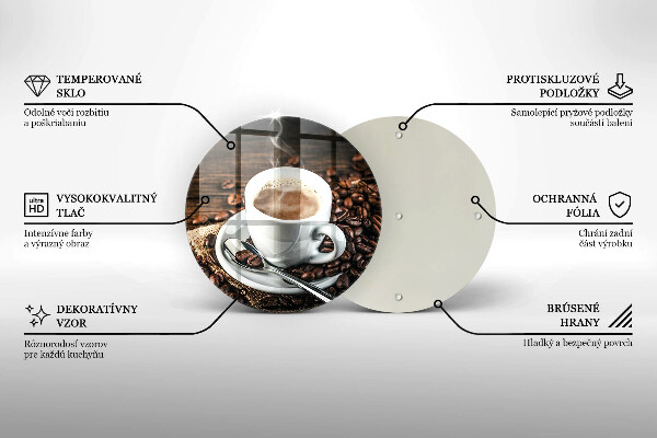 Protection plaque induction Tasse et grains de café
