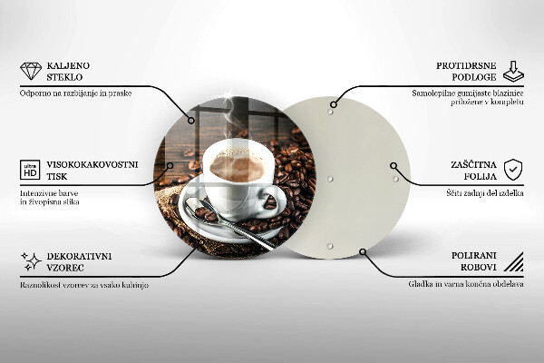Protection plaque induction Tasse et grains de café