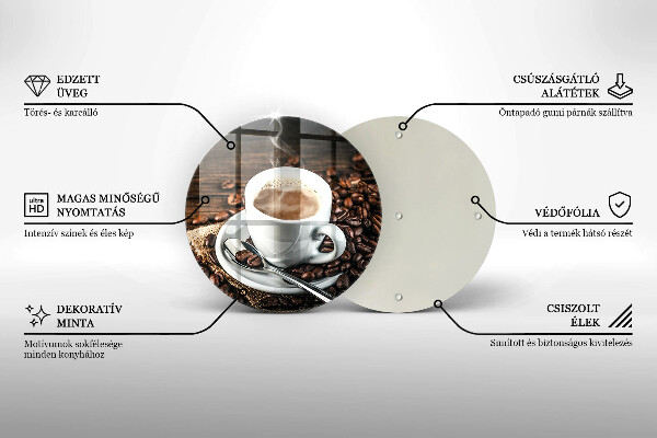 Protection plaque induction Tasse et grains de café