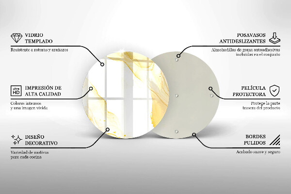 Protection plaque induction Abstraction dorée