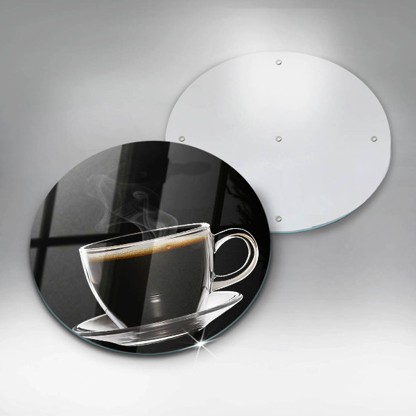 Protection plaque induction Un verre de café chaud