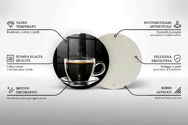 Protection plaque induction Un verre de café chaud