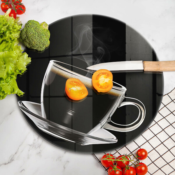 Protection plaque induction Un verre de café chaud