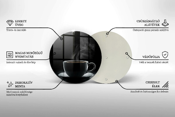 Protection plaque induction Tasse de café chaude