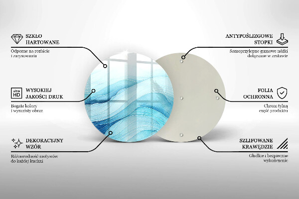 Protection plaque induction Vagues abstraites