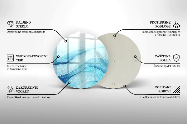 Protection plaque induction Vagues abstraites