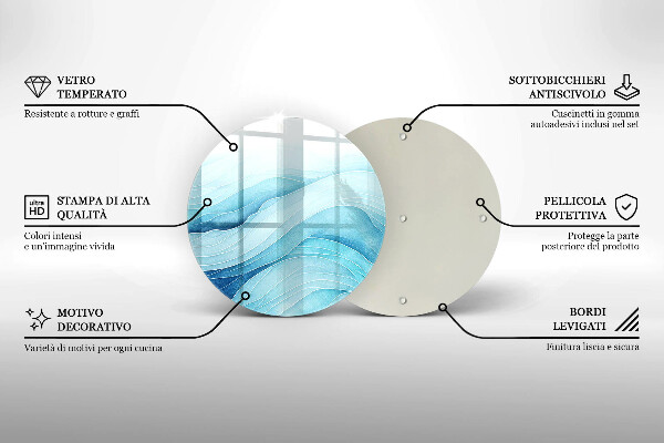 Protection plaque induction Vagues abstraites