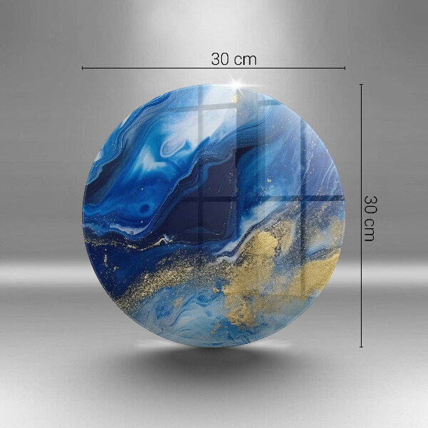 Protection plaque induction Marbre bleu et or